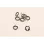 Perno corona flores 11mm Plata Vieja / Base Pendientes 