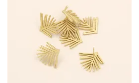 Pendiente Hoja de Palmera 19*23mm Oro Mate / Base Pendientes 