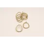 Perno Ovalado 25*28mm Bolitas Oro Mate / Base Pendientes 
