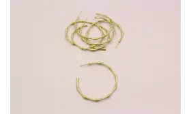 Perno Bambú 52mm diámetro Oro Mate / Base Pendientes 