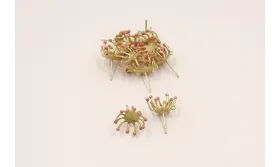 Perno estambres 13mm puntas esmaltadas Rosa / Base Pendientes 