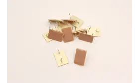 Perno rectangulo esmaltado 17*13mm Rosa / Base Pendientes 