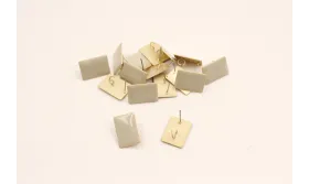 Perno rectangulo esmaltado 17*13mm Visón / Base Pendientes 