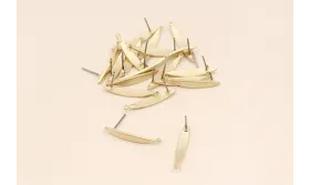 Perno lámina ovalada curvada 24*4mm / Base Pendientes 