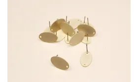 Perno Disco 18*10mm Oro Mate / Base Pendientes 