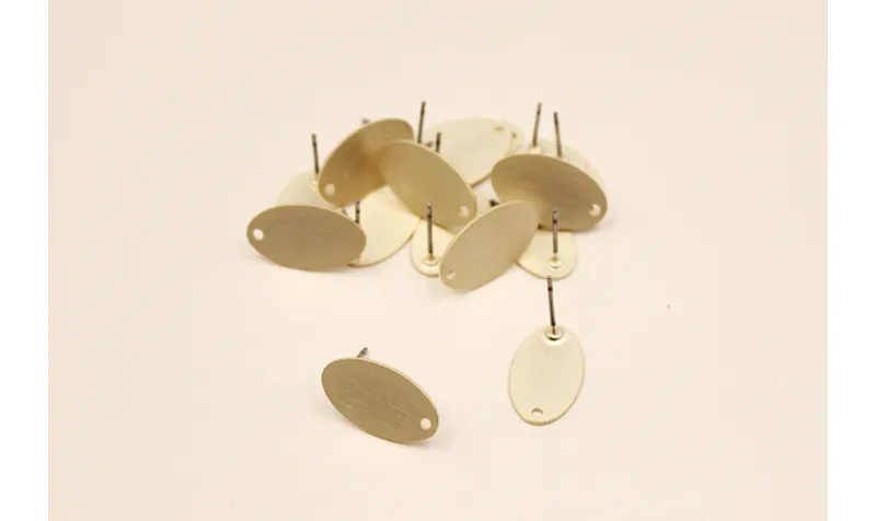 Perno Disco 18*10mm Oro Mate / Base Pendientes 