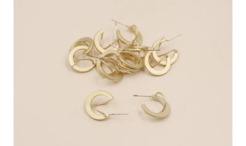 Perno Aros 15*8mm Oro Mate / Base Pendientes 