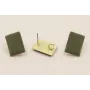 Perno rectangulo esmaltado 17*13mm Verde / Base Pendientes 