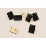 Perno rectangulo esmaltado 17*13mm Negro / Base Pendientes 