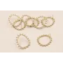 Pendiente Aro 26*22mm Bolas Beiges de 3mm / Base Pendientes 
