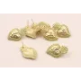 Perno sagrado Corazón 30*17mm Dorado Mate / Base Pendientes 