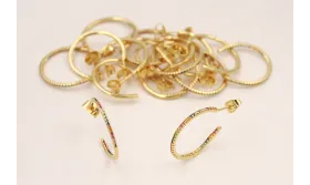 Pendiente Aro Semicirculo Mirobrillos 21mm / Base Pendientes 