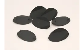 Ovalo Doblado 43*25mm Negro Mate / Base Pendientes 