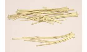 Fleco de 5 tiras de 2mm cada. 12*105mm Dorado Mate / Base Pendientes 