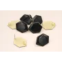 Hexágono 30*20mm Esmalte Negro / Base Pendientes 