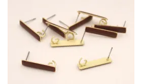 Listón de 20*4mm Esmalte Marrón / Base Pendientes 