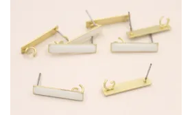 Listón de 20*4mm Esmalte Blanco / Base Pendientes 