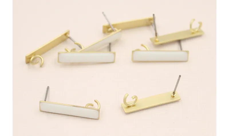 Listón de 20*4mm Esmalte Blanco / Base Pendientes 