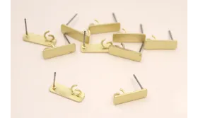 Listón de 15*4mm Dorado Mate / Base Pendientes 
