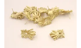 Perno Nenufar Dorado Mate 25*13mm / Base Pendientes 