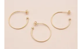 Pendiente anilla 20mm Dorado Mate / Base Pendientes 