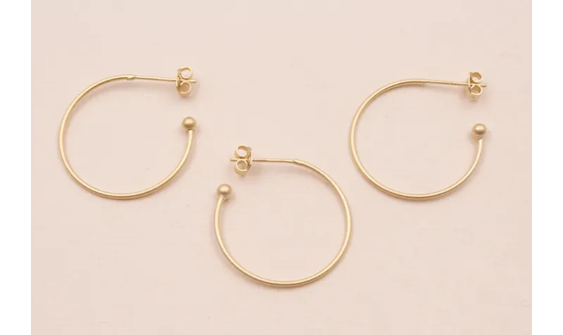 Pendiente anilla 20mm Dorado Mate / Base Pendientes 