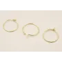 Stainless Steel: Aro Acero de 15mm Oro / Base Pendientes 