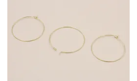 Stainless Steel: Aro Acero de 40mm Oro / Base Pendientes 