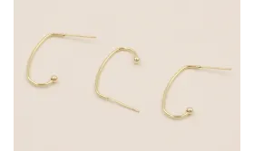 Stainless Steel: Pendiente acero Anzuelo 24*10mm / Base Pendientes 