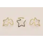 Stainless Steel: Ear Cuff estrella Acero 18mm Oro / Base Pendientes 