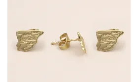 Perno Mapa España 16*12*1mm Dorado / Base Pendientes 