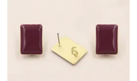 Perno D.Mate 18*12mm esmalte Cardenal / Base Pendientes 