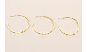 Pendiente Aro Labrado 47mm diam. borde perforado / Base Pendientes 