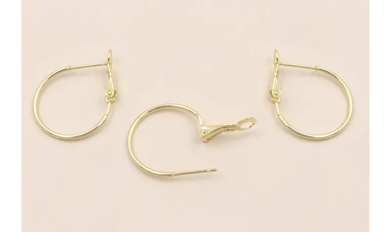 Acero Inox. Aro de 20mm con cierre Oro / Base Pendientes 