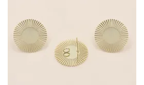 Acero Inox. Pendiente Sol 18mm Oro / Base Pendientes 