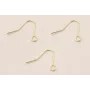 Acero Inox. Gancho pendiente sencillo 15mm Oro / Base Pendientes 