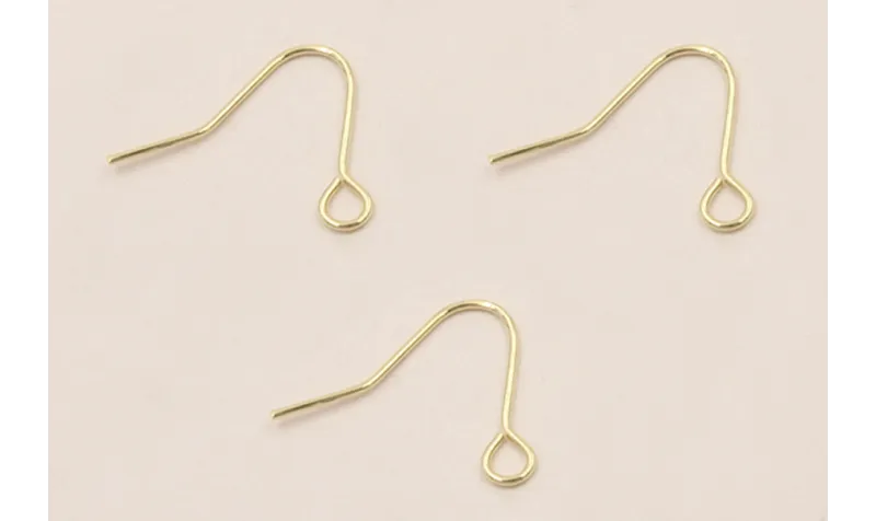 Acero Inox. Gancho pendiente sencillo 15mm Oro / Base Pendientes 