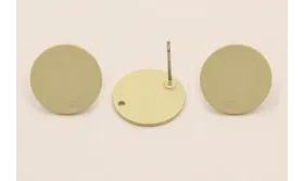 Perno Disco de 14mm Dorado Mate / Base Pendientes 