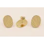 Pendiente Ala Ovalada 18*14mm Acero Inox. Baño Oro / Base Pendientes 