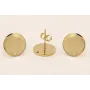 Stainless Steel: Perno Disco 12mm Acero Dorado / Base Pendientes 