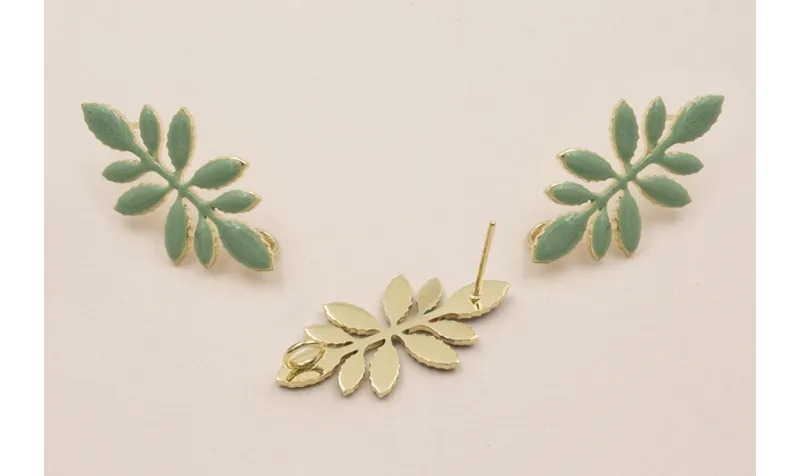 Perno 30*12 Pétalos esmaltados Turquesa