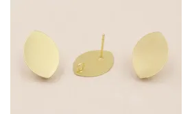 Pendiente Ovalo  19*12mm Dorado Mate / Base Pendientes 