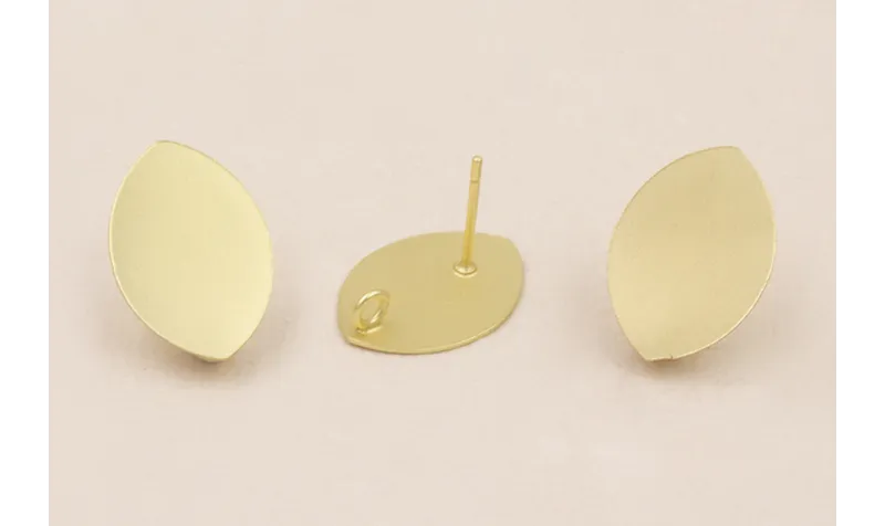 Pendiente Ovalo  19*12mm Dorado Mate