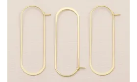 Pendiente Eslabón 53*12mm Dorado Mate / Base Pendientes 