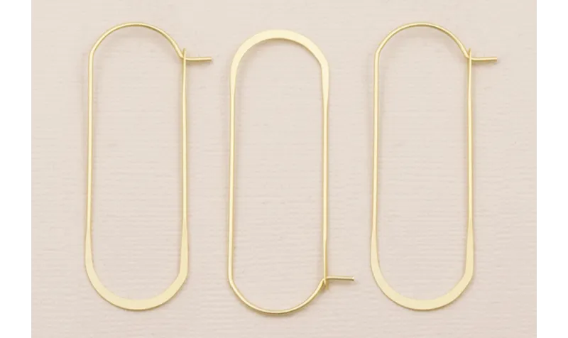 Pendiente Eslabón 53*12mm Dorado Mate / Base Pendientes 