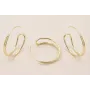 Pendiente Aro 2 vueltas 24mm Dorado / Base Pendientes 