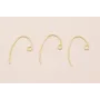 Pendiente gancho sencillo 22mm Dorado Mate / Base Pendientes 
