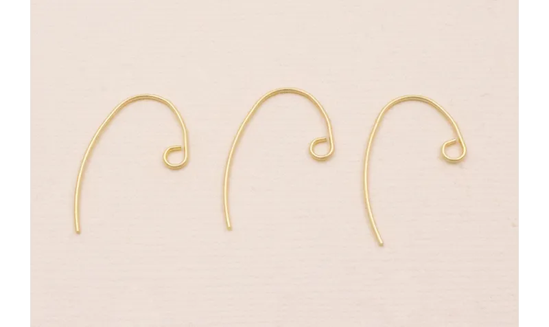 Pendiente gancho sencillo 22mm Dorado Mate / Base Pendientes 