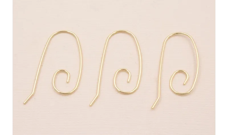 Pendiente gancho 40mm long. Oro / Base Pendientes 