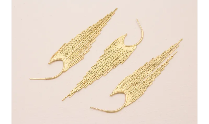 Perno Fleco 13*70mm Dorado Mate / Base Pendientes 